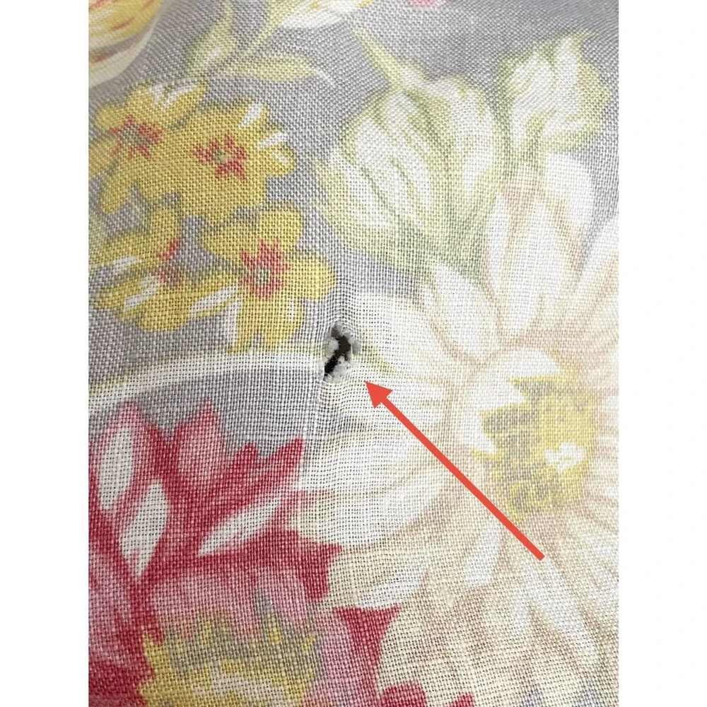 Vintage Lauren Ralph Lauren Floral Linen Wrap Skirt Gray Pink Yellow Sz 18W Midi